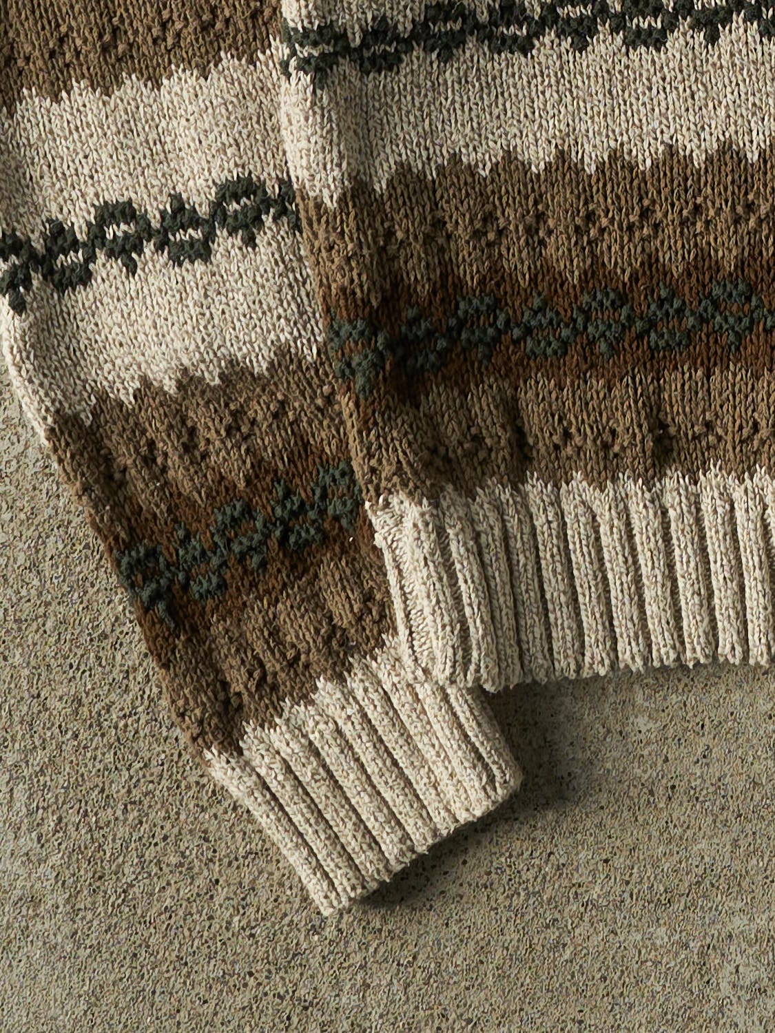 Vintage 90s Beige Patterned Knit (M/L)