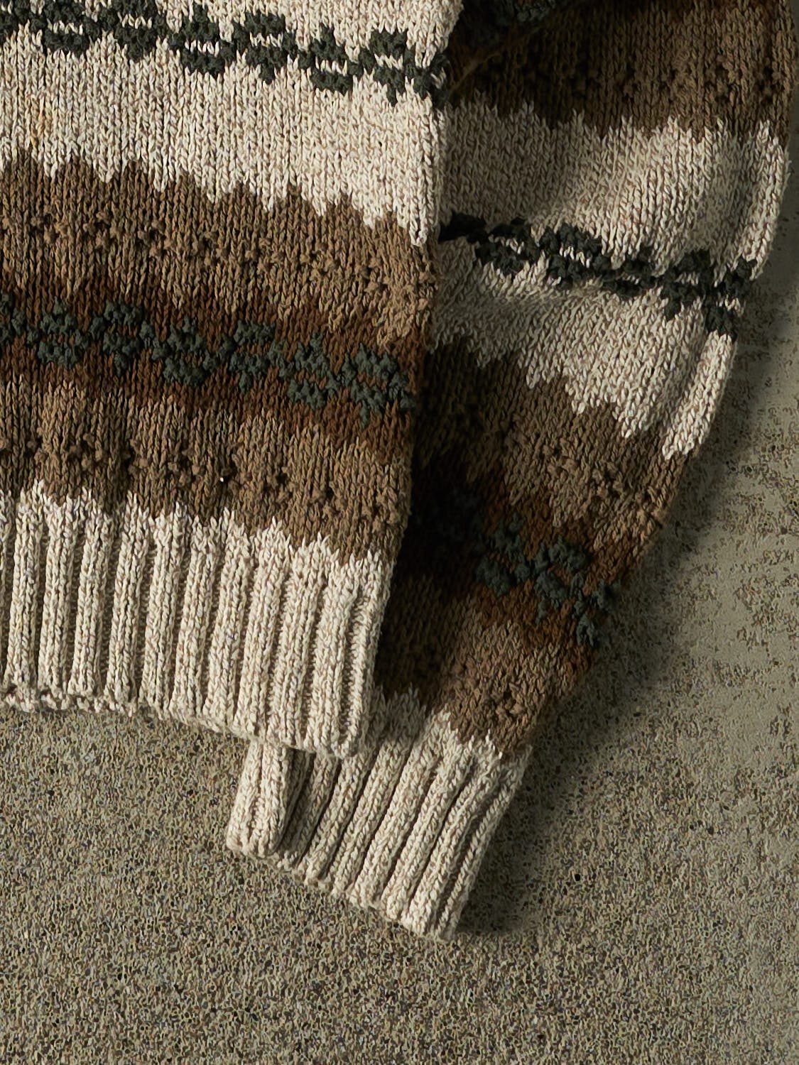 Vintage 90s Beige Patterned Knit (M/L)