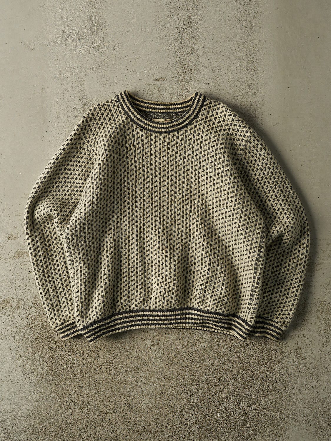 Vintage 90s Beige LL Bean Patterned Knit (M/L)