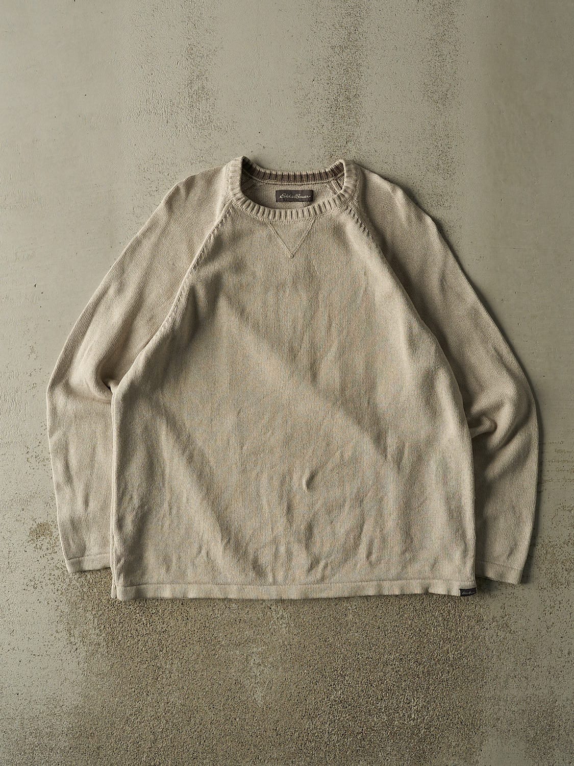 Vintage 90s Beige Eddie Bauer Knit (XL)