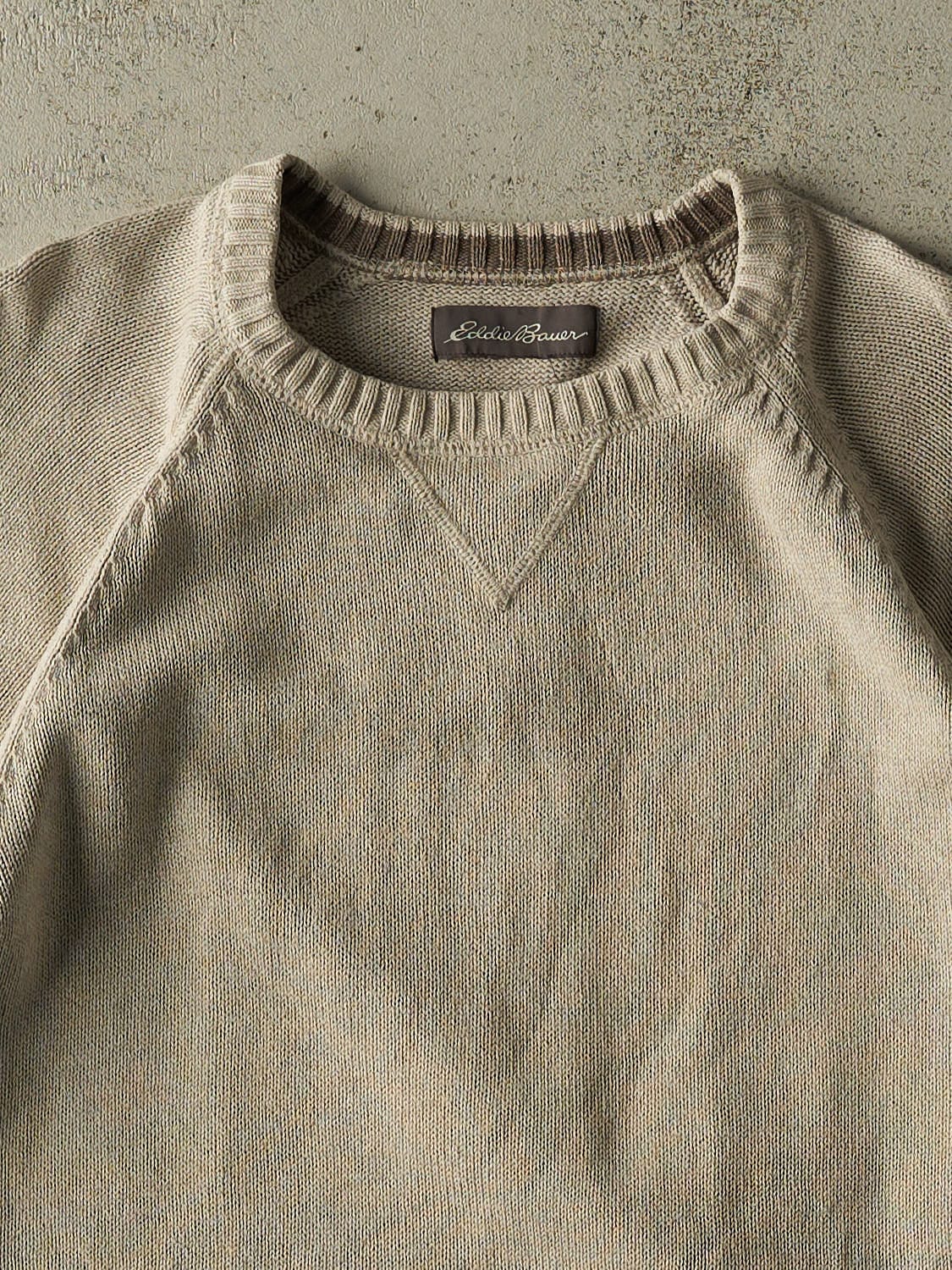 Vintage 90s Beige Eddie Bauer Knit (XL)
