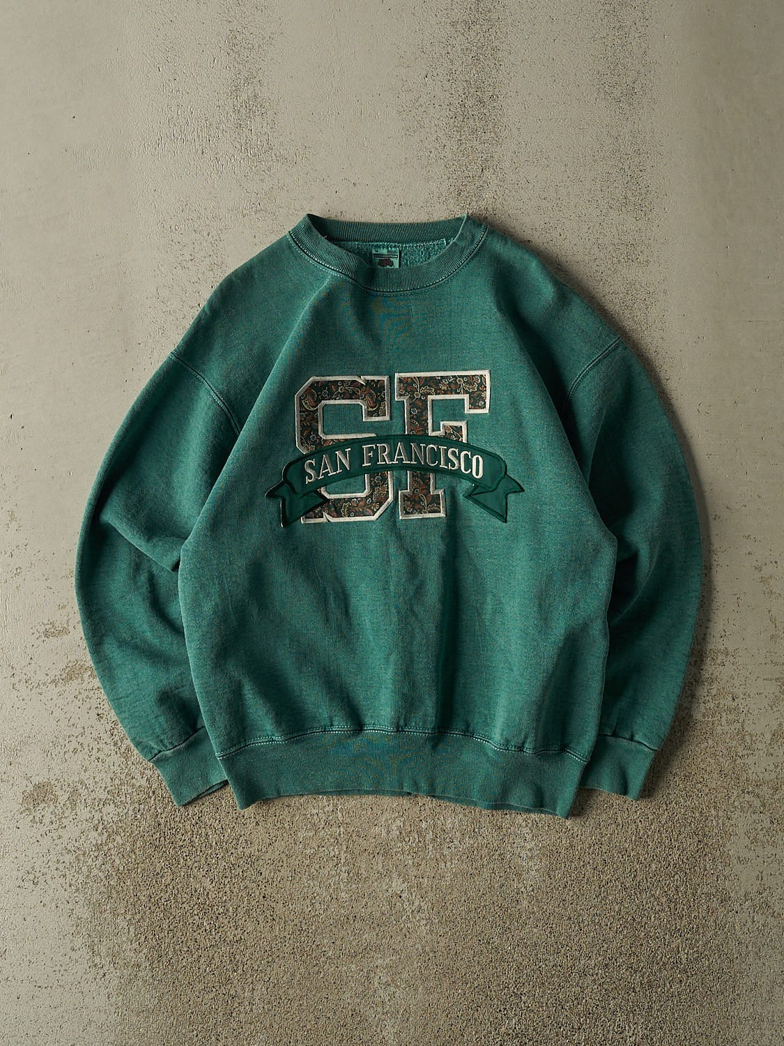 Vintage 80s Green San Francisco Embroidered Crewneck (S/M)