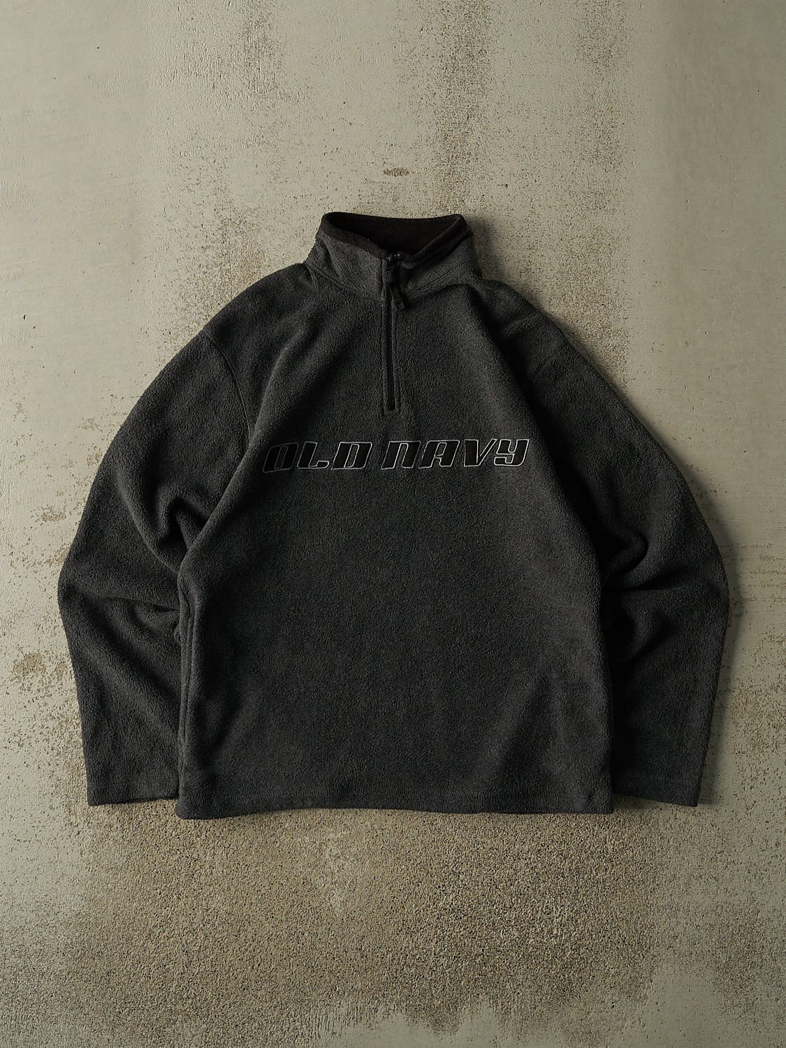 Vintage 90s Charcoal Grey Old Navy Quarter Zip Fleece (M/L)