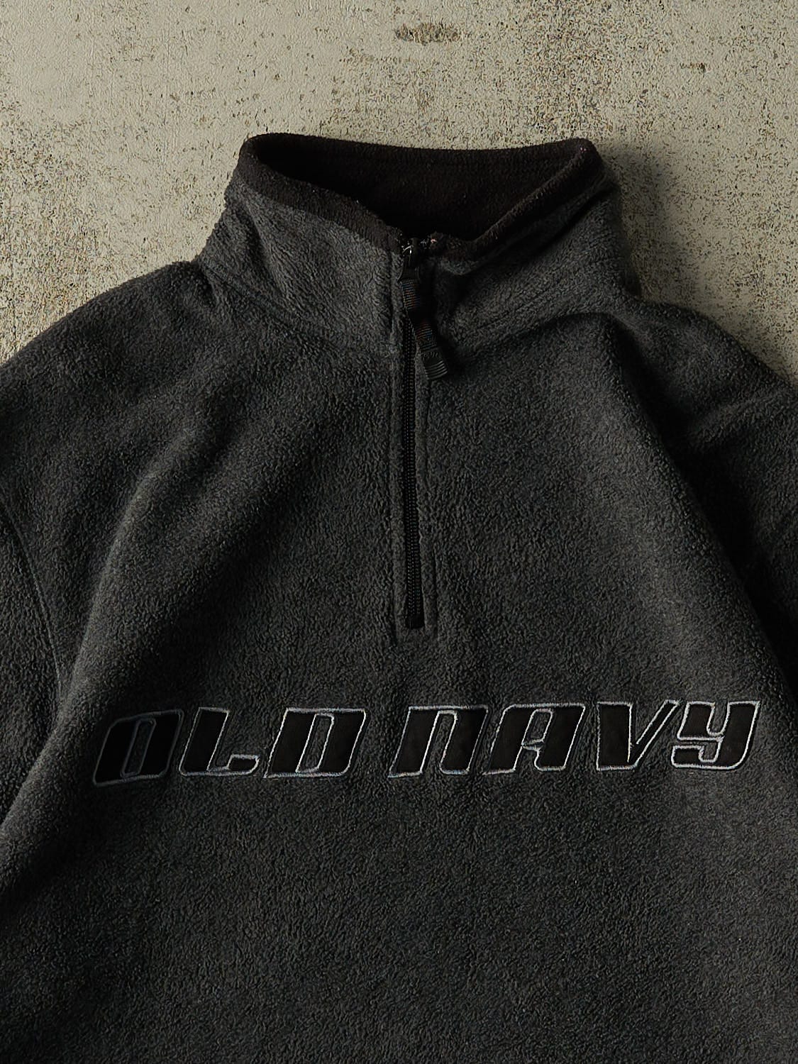Vintage 90s Charcoal Grey Old Navy Quarter Zip Fleece (M/L)