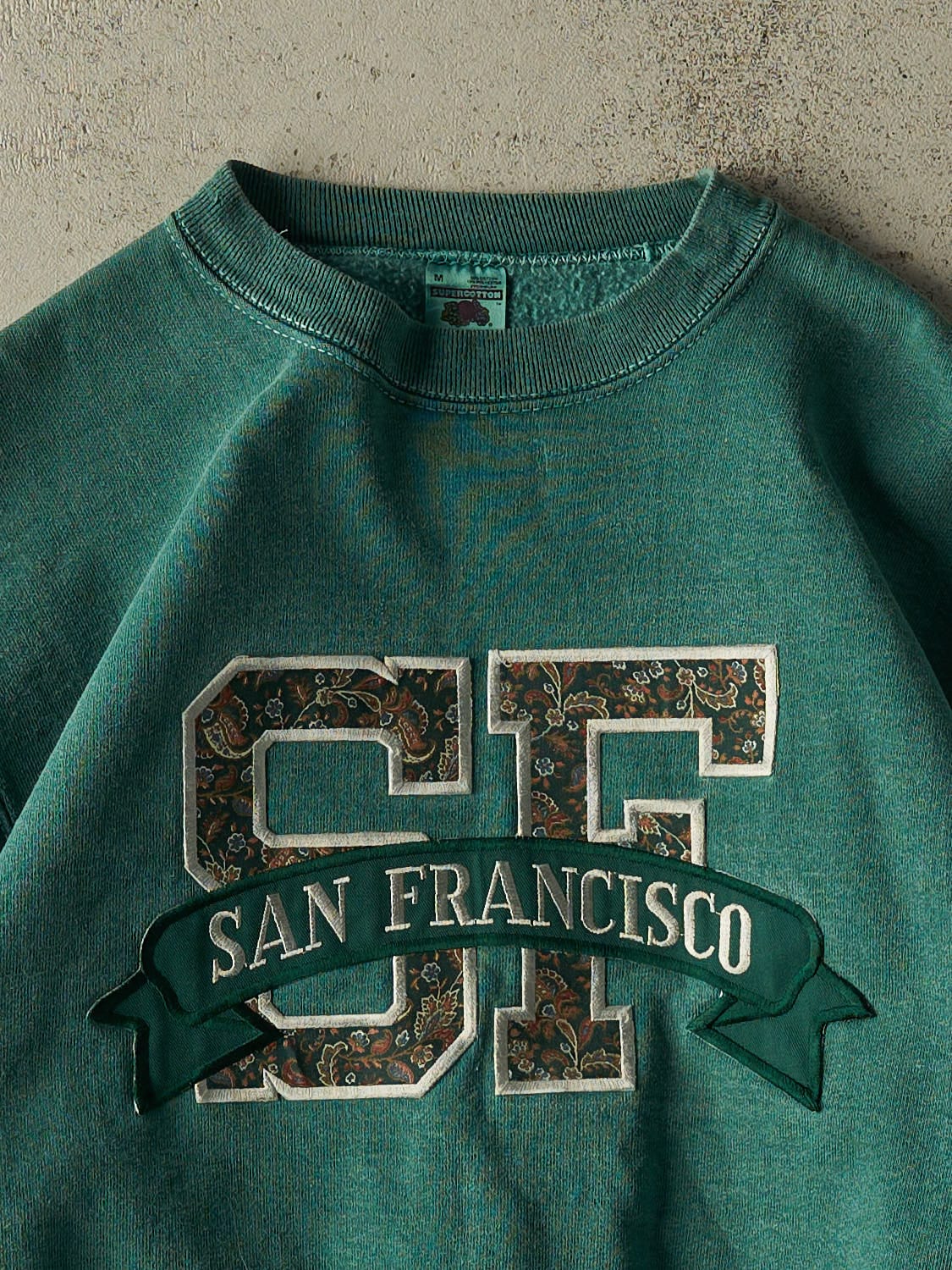 Vintage 80s Green San Francisco Embroidered Crewneck (S/M)