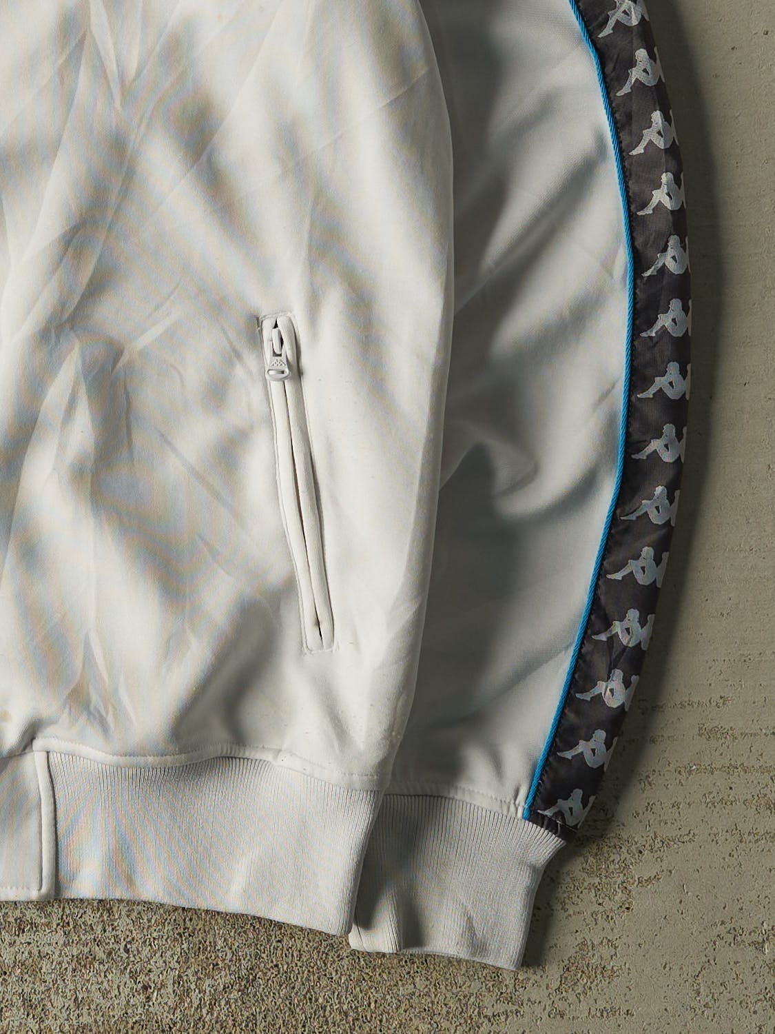 Vintage Y2K White Kappa Zip Up Hoodie (XL/XXL)