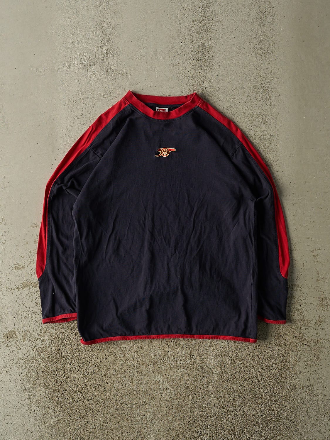 Vintage Y2K Navy Blue Arsenal FC Long Sleeve (M)