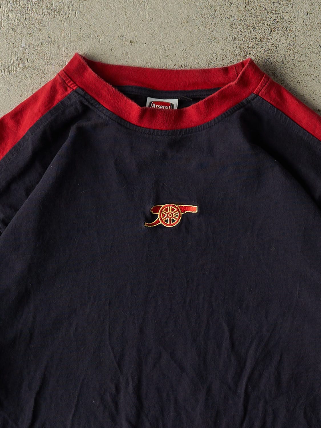 Vintage Y2K Navy Blue Arsenal FC Long Sleeve (M)