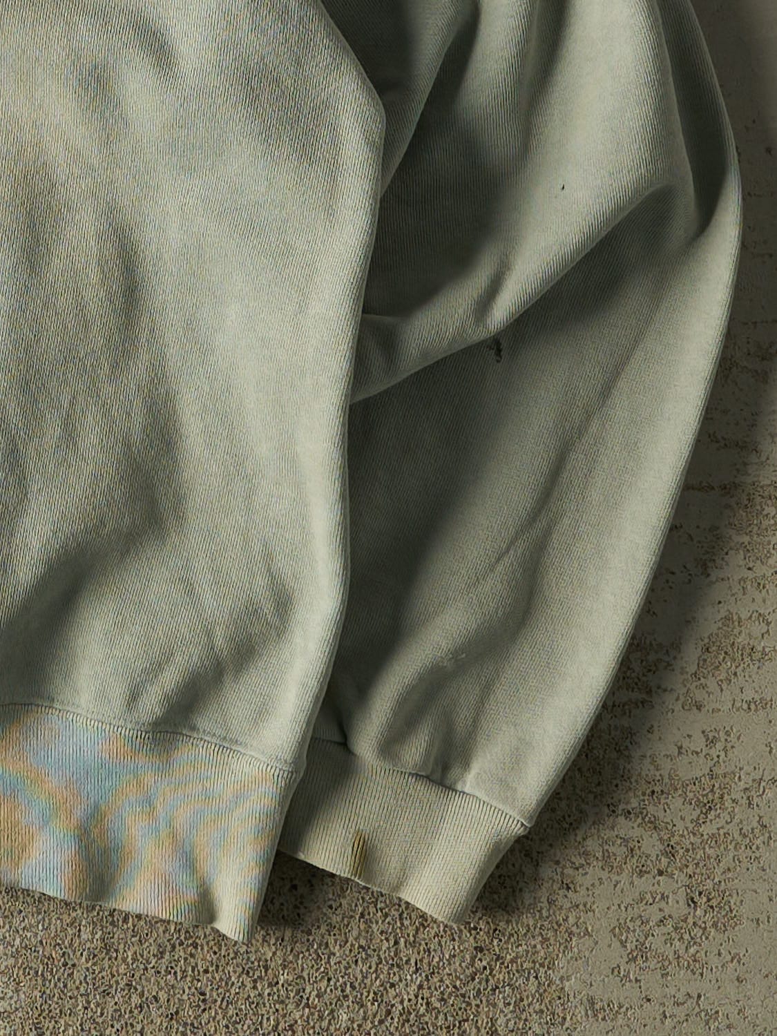 Vintage 90s Pastel Green Lake Tahoe California Embroidered Crewneck (M)