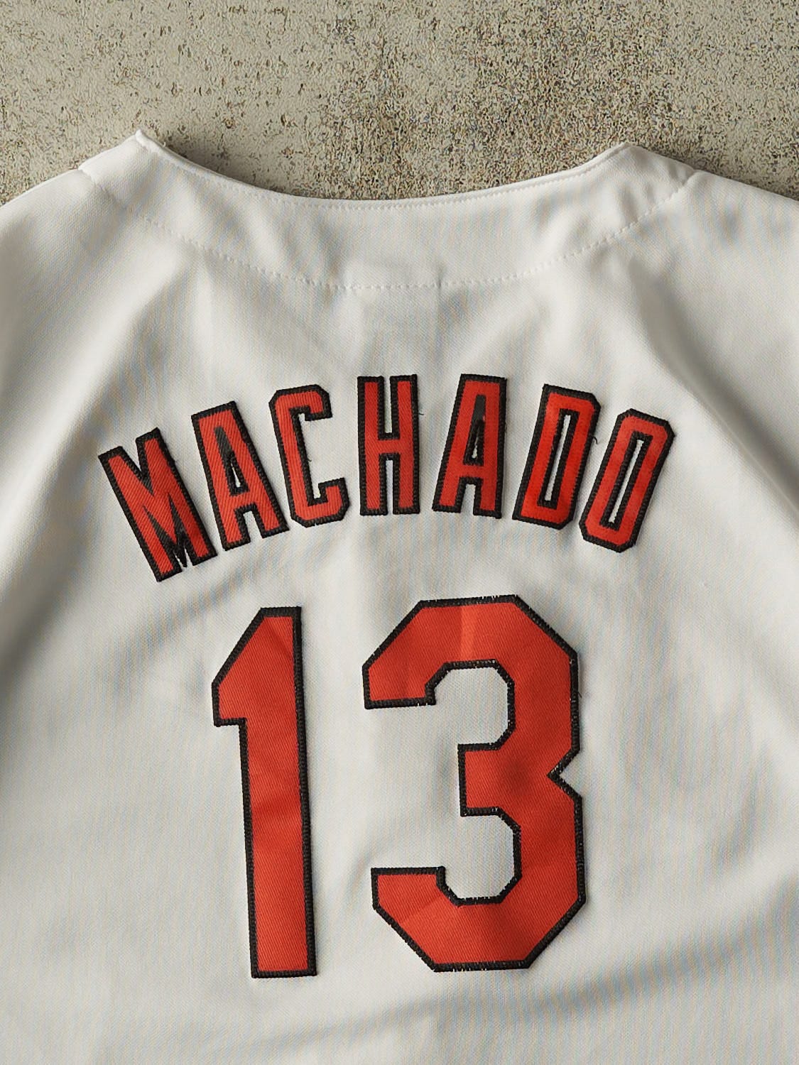 Vintage Y2K White Baltimore Orioles #13 Manny Machado Baseball Jersey (S/M)