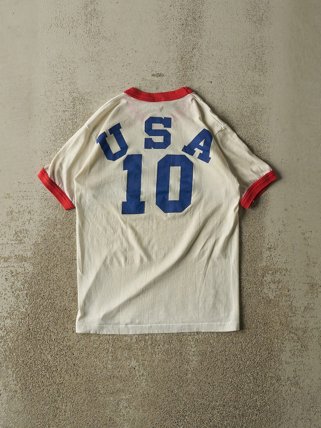 Vintage 80s White Debby Green Volleyball Ringer Baby Tee (XXS)
