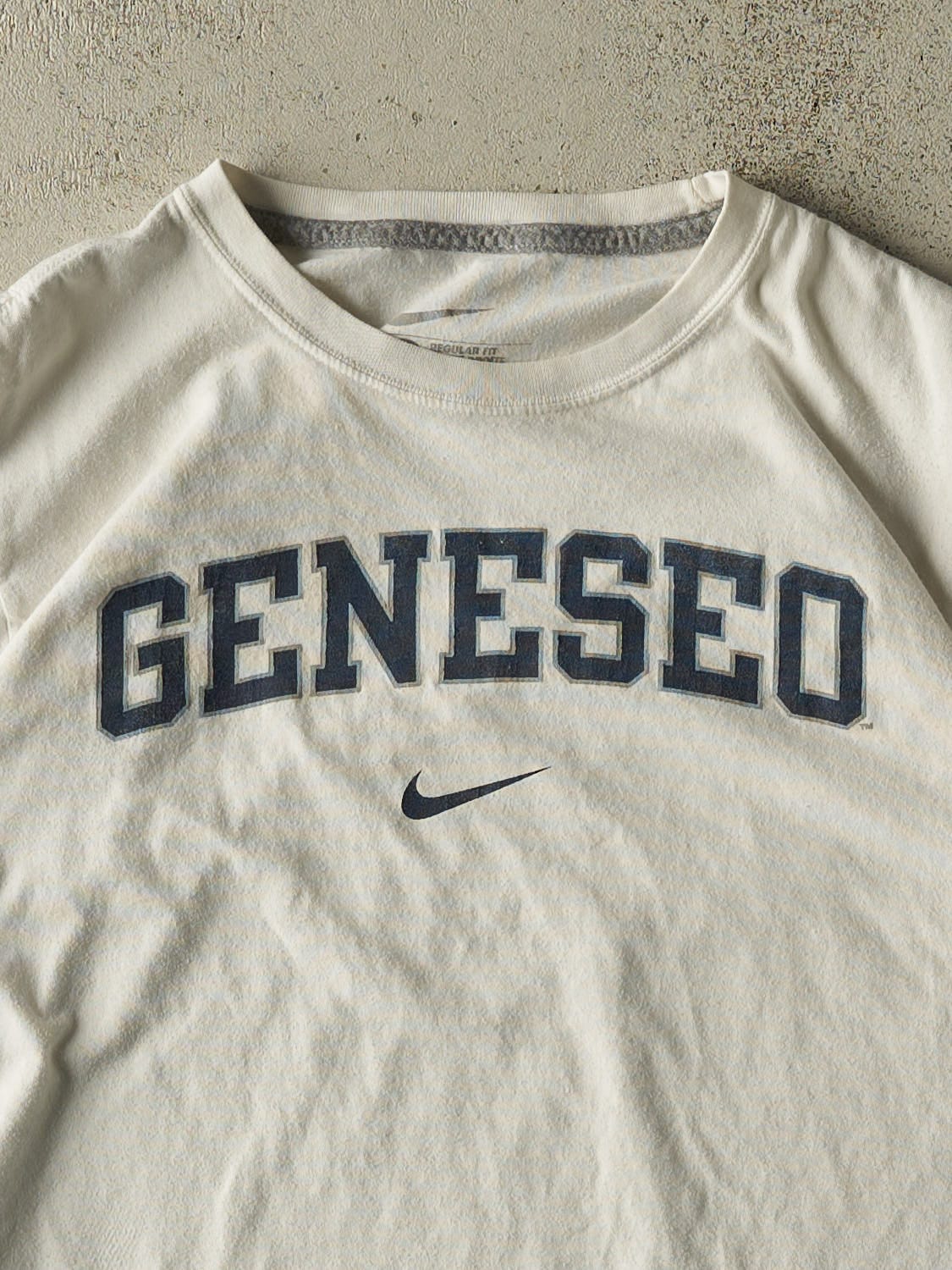 Vintage Y2K White Nike Geneseo Tee (S/M)