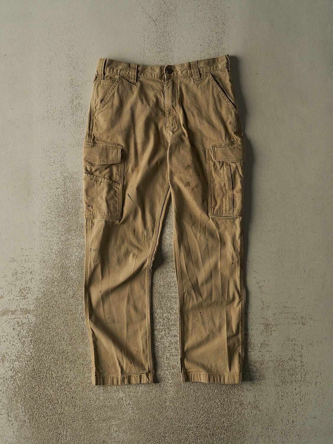 Vintage Y2K Beige Carhartt Utility Cargo Work Pants (32x30.5)