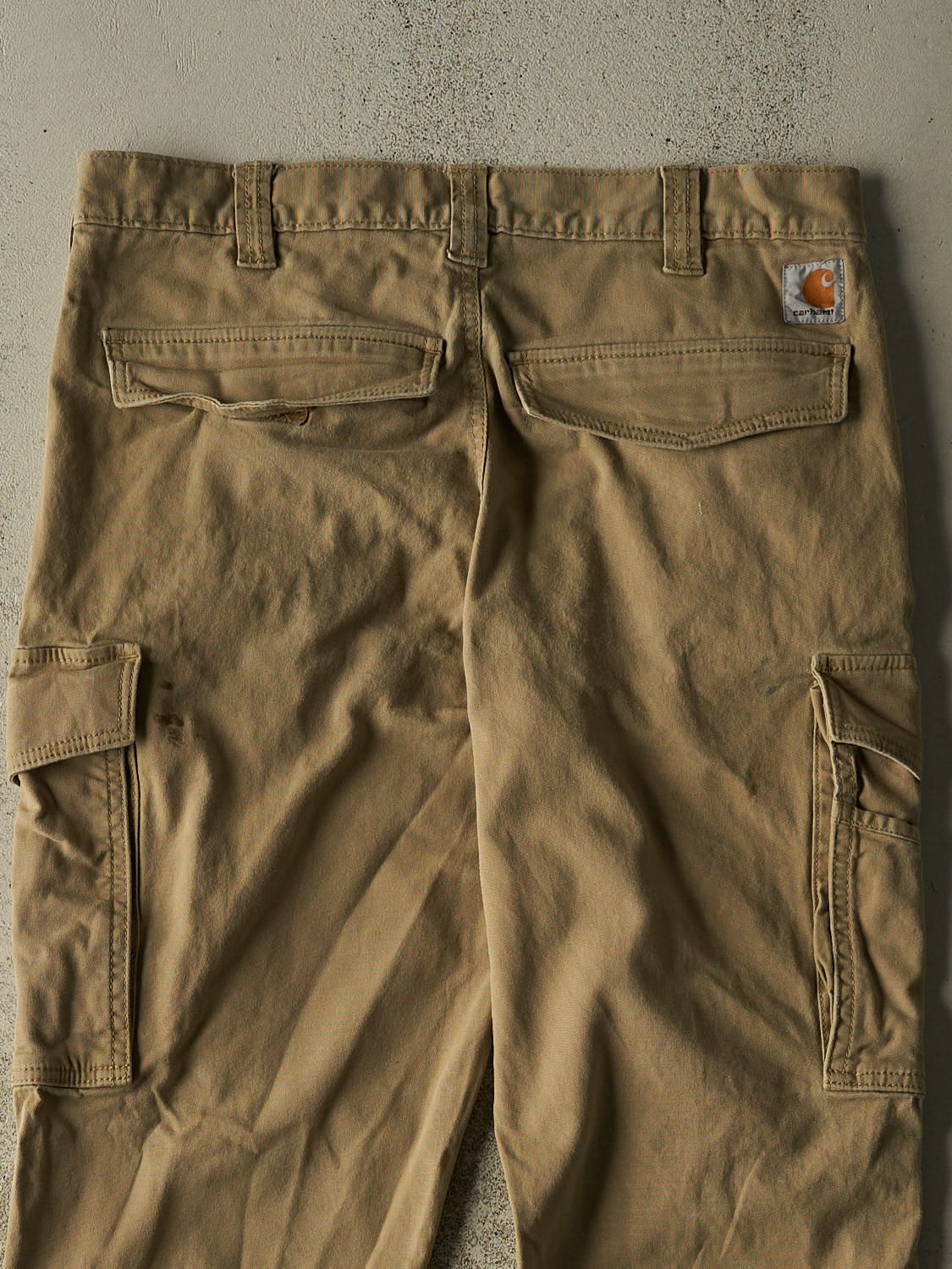 Vintage Y2K Beige Carhartt Utility Cargo Work Pants (32x30.5)