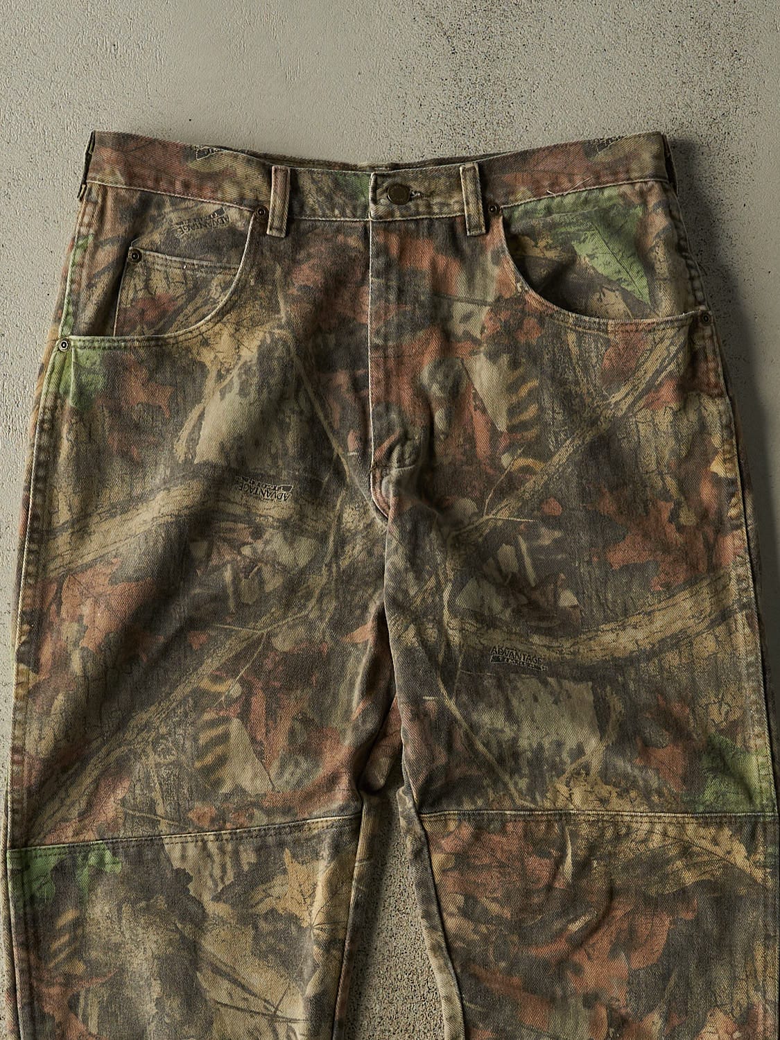 Vintage 90s Camo Wrangler x Advantage Denim Pants (34x30.5)