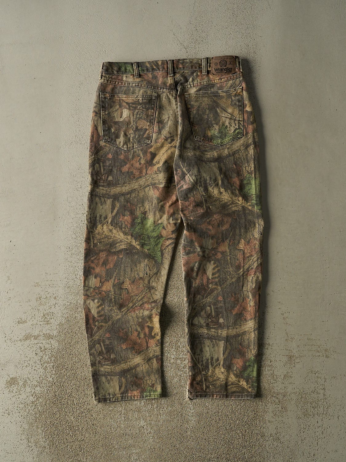 Vintage 90s Camo Wrangler x Advantage Denim Pants (34x30.5)