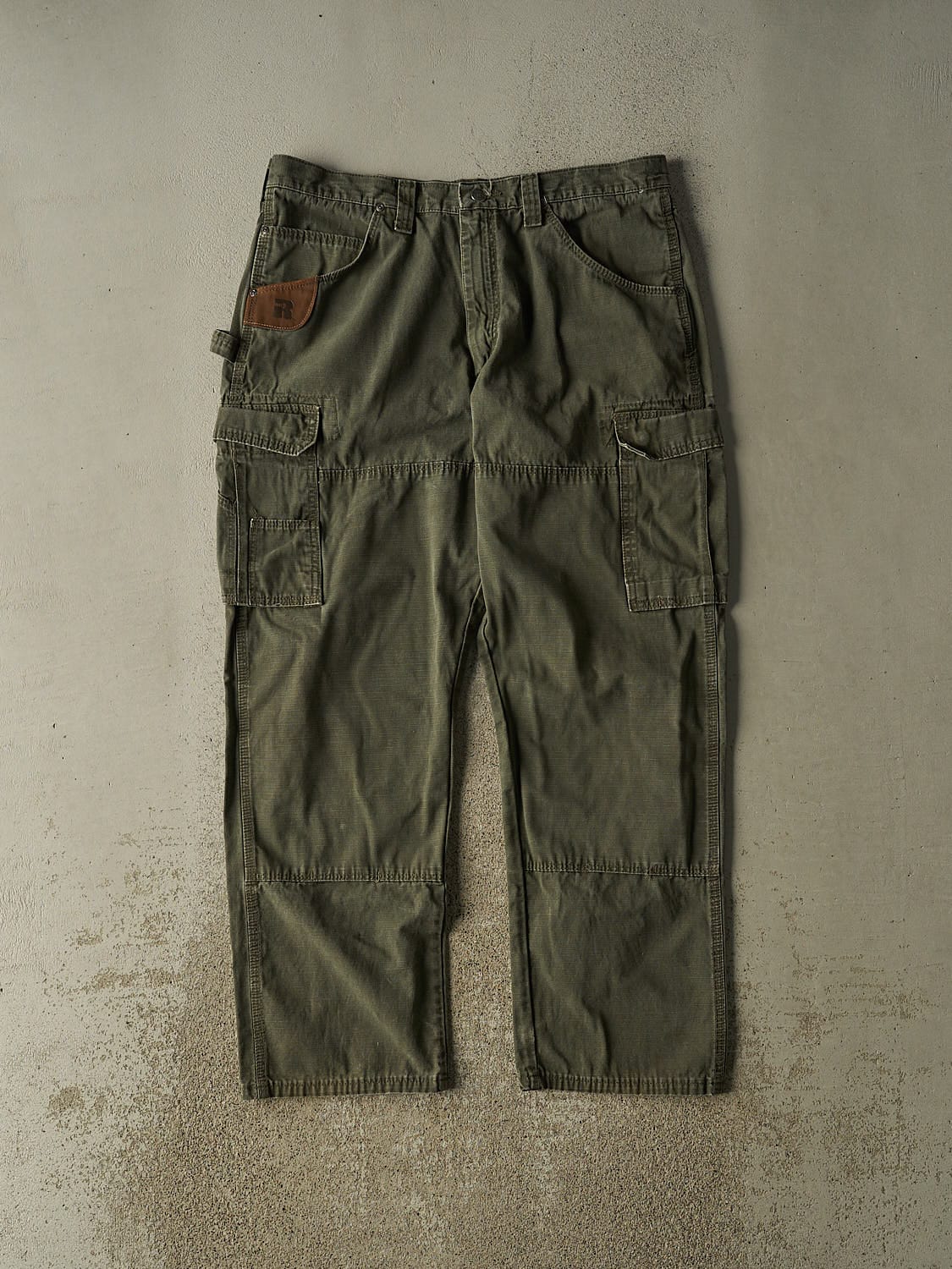 Vintage 90s Green Wrangler Riggs Utility Work Pants (36x31)