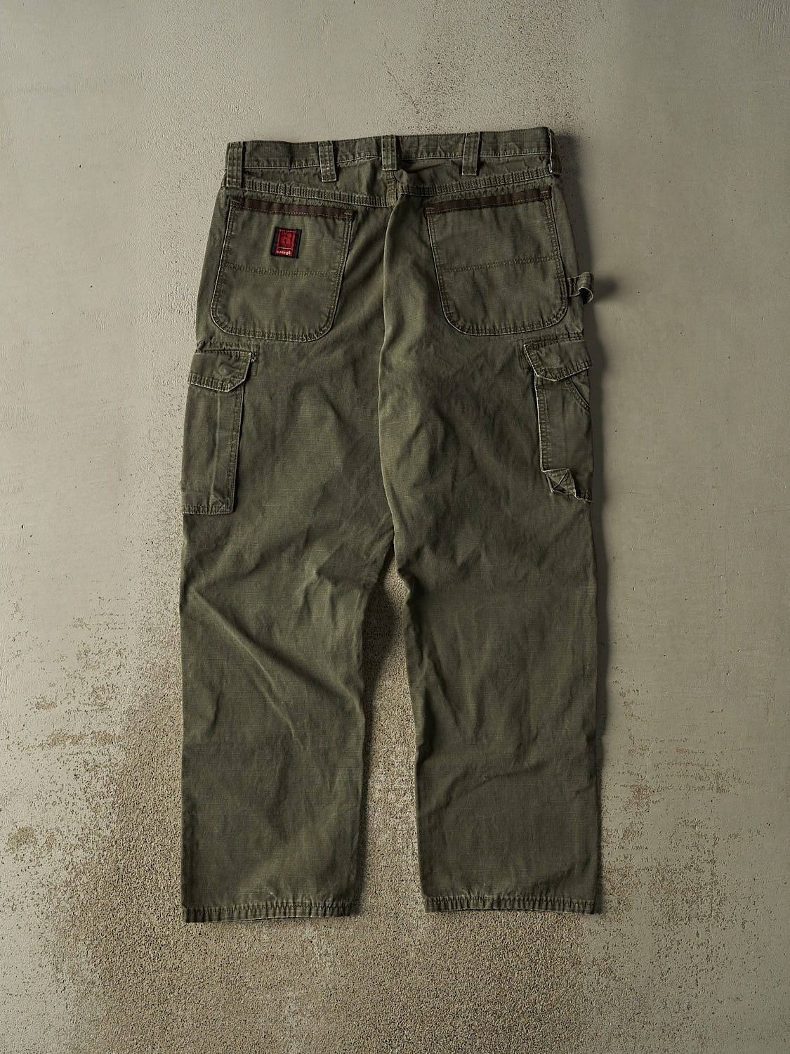 Vintage 90s Green Wrangler Riggs Utility Work Pants (36x31)