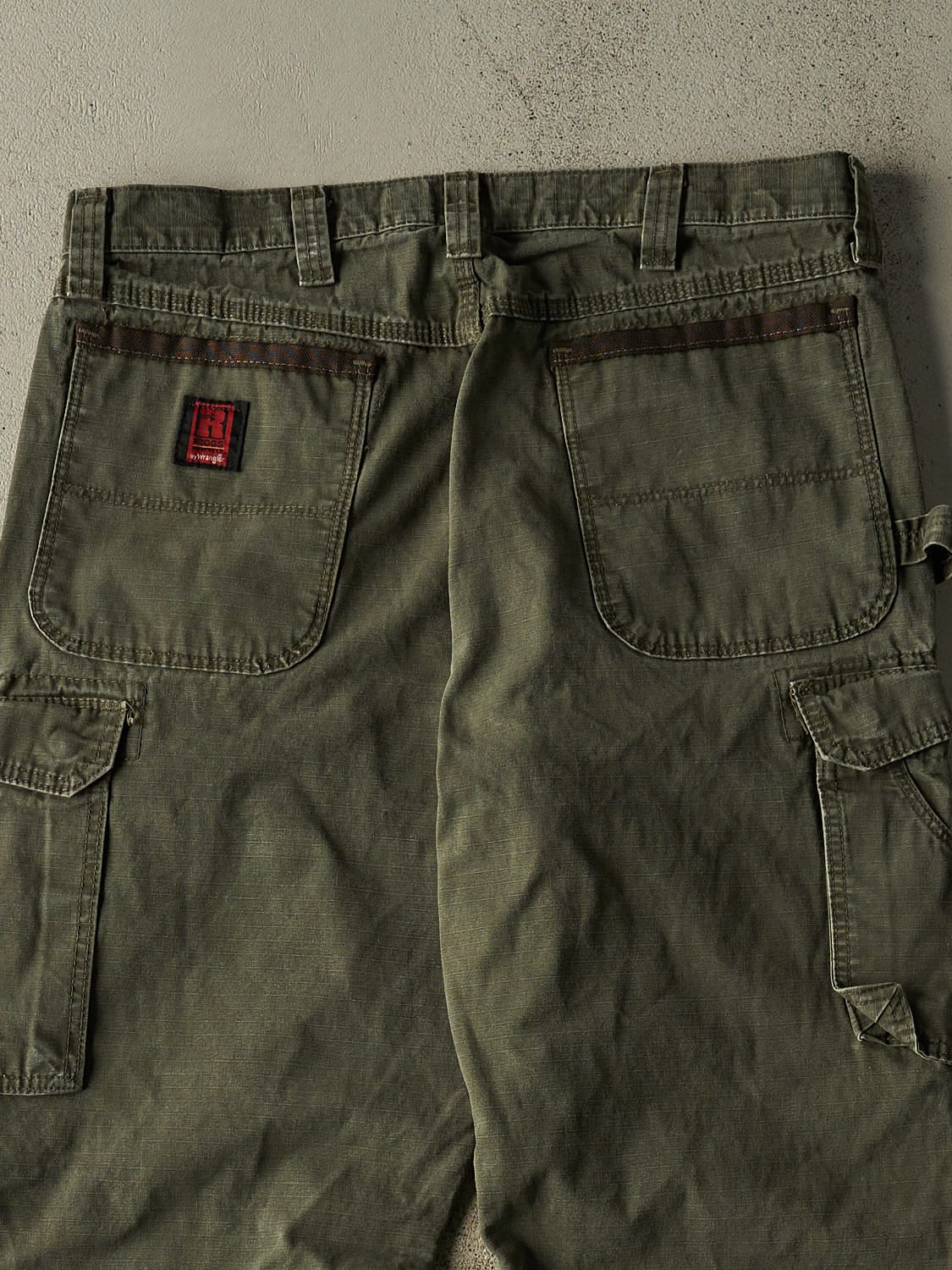 Vintage 90s Green Wrangler Riggs Utility Work Pants (36x31)