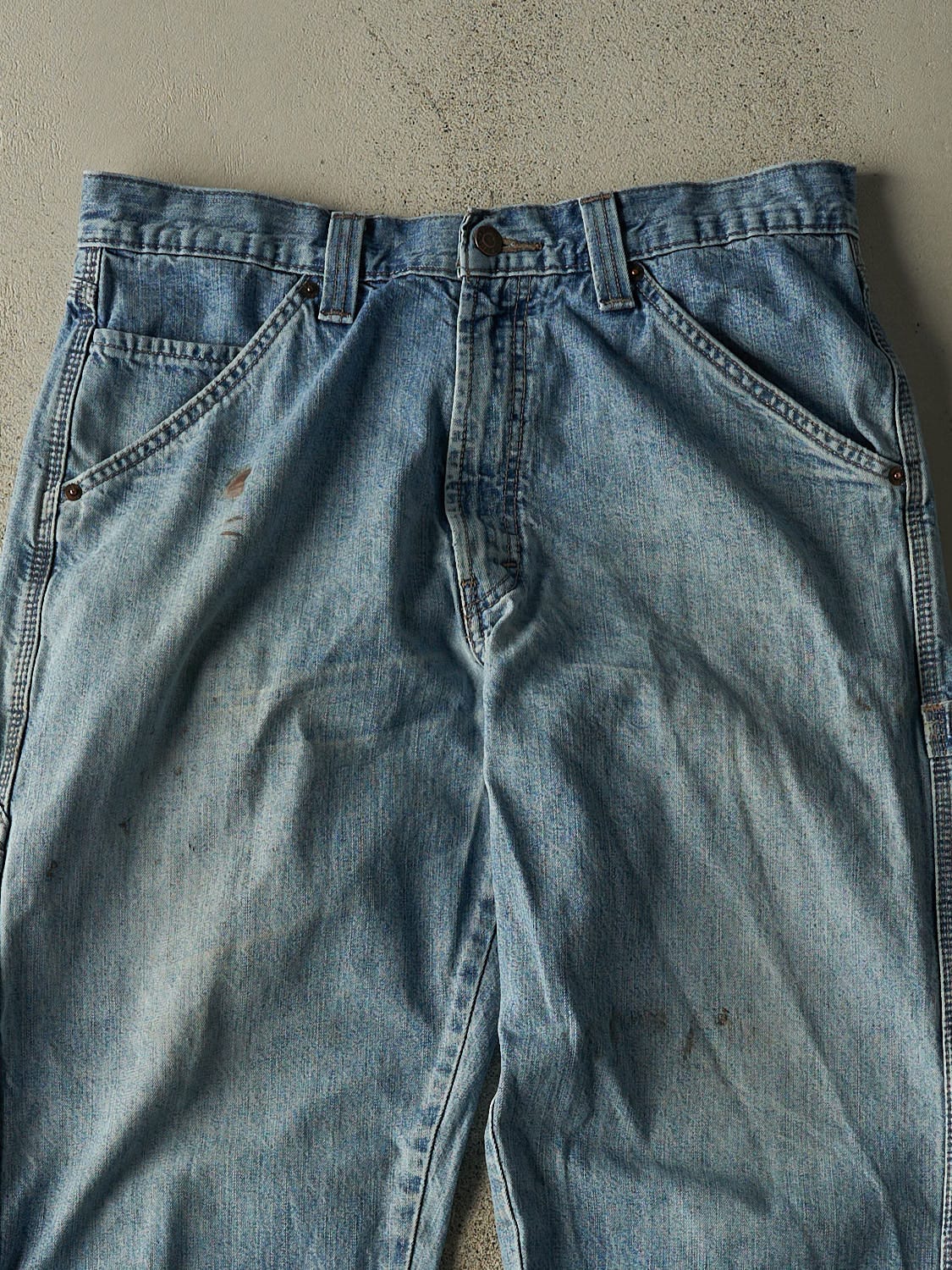 Vintage 90s Light Wash Levi's Carpenter Jeans (34x33)