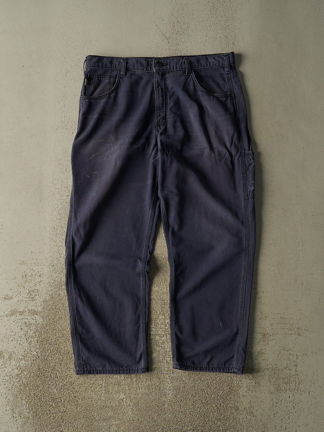 Vintage Y2K Navy Blue Carhartt Fire Resistant Work Pants (38x29.5)