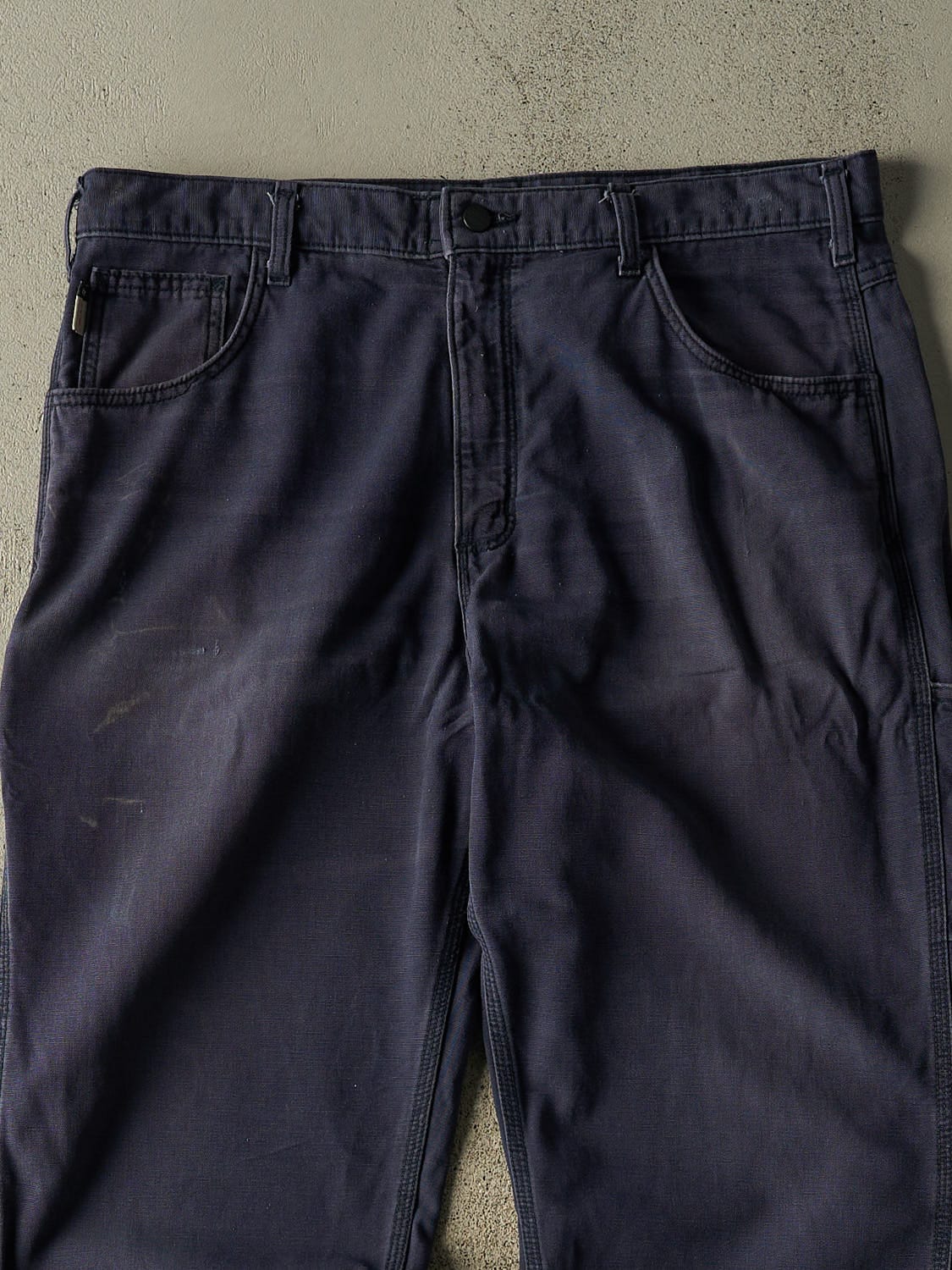 Vintage Y2K Navy Blue Carhartt Fire Resistant Work Pants (38x29.5)