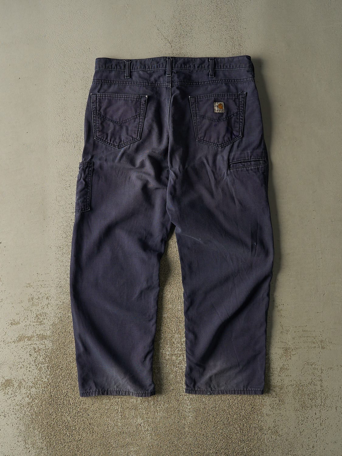 Vintage Y2K Navy Blue Carhartt Fire Resistant Work Pants (38x29.5)