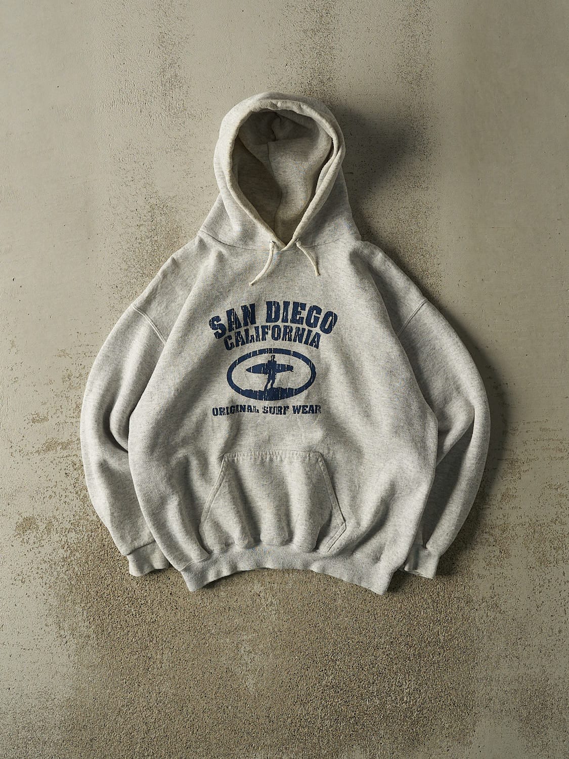 Vintage 90s Heather Grey San Diego California Surf Hoodie (S/M)
