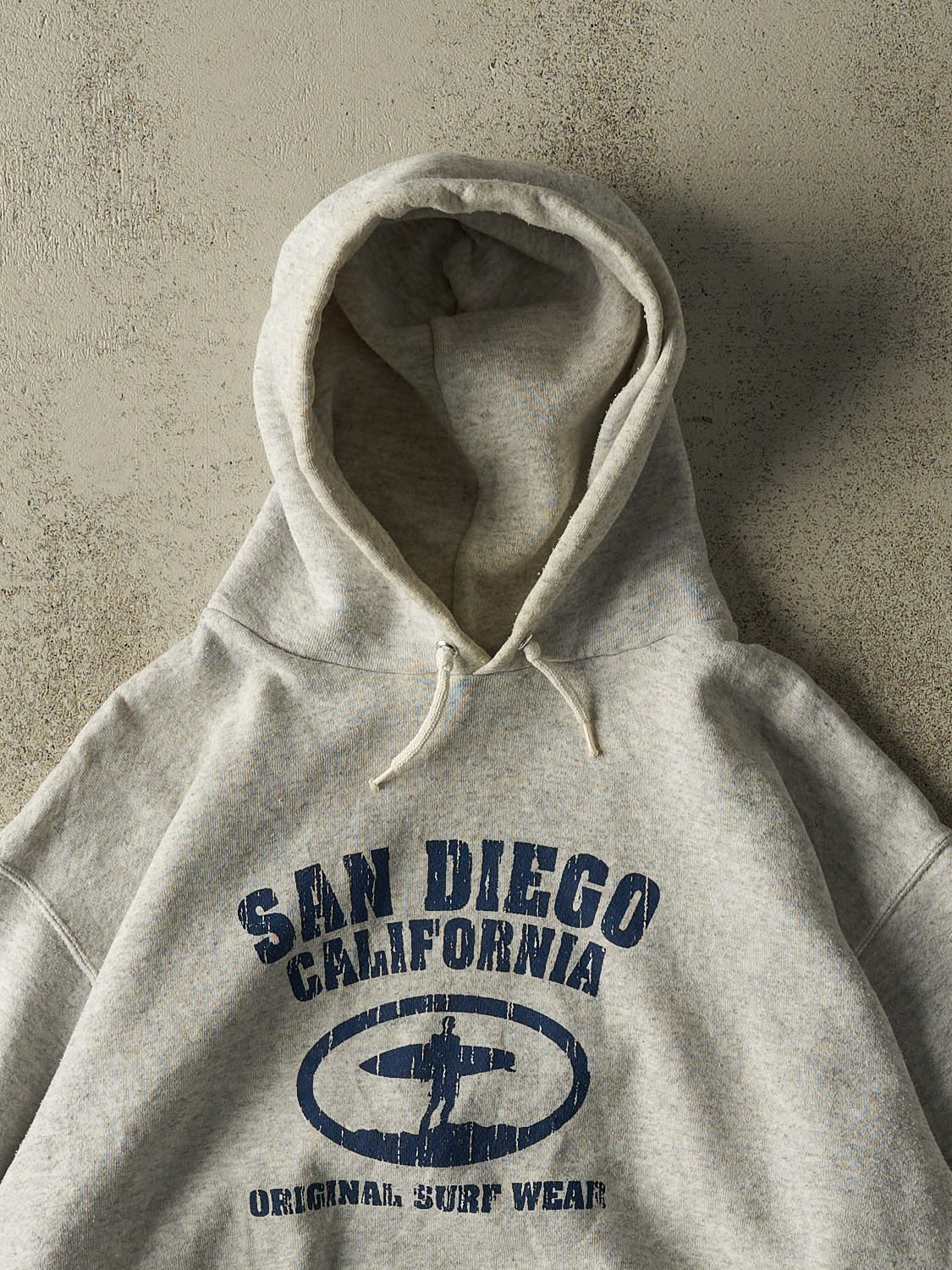 Vintage 90s Heather Grey San Diego California Surf Hoodie (S/M)