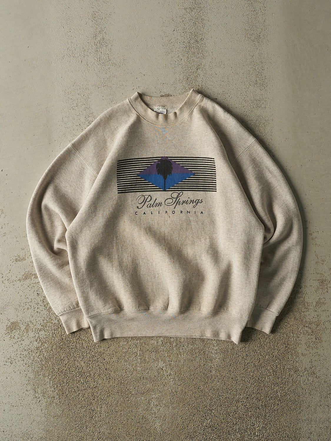 Vintage 90s Heather Grey Palm Springs California Crewneck (M)