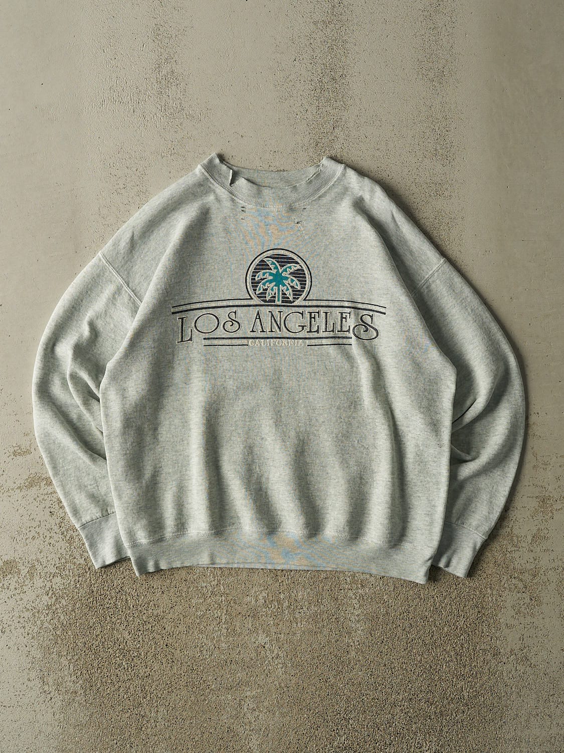 Vintage 90s Heather Grey Los Angeles California Crewneck (M)