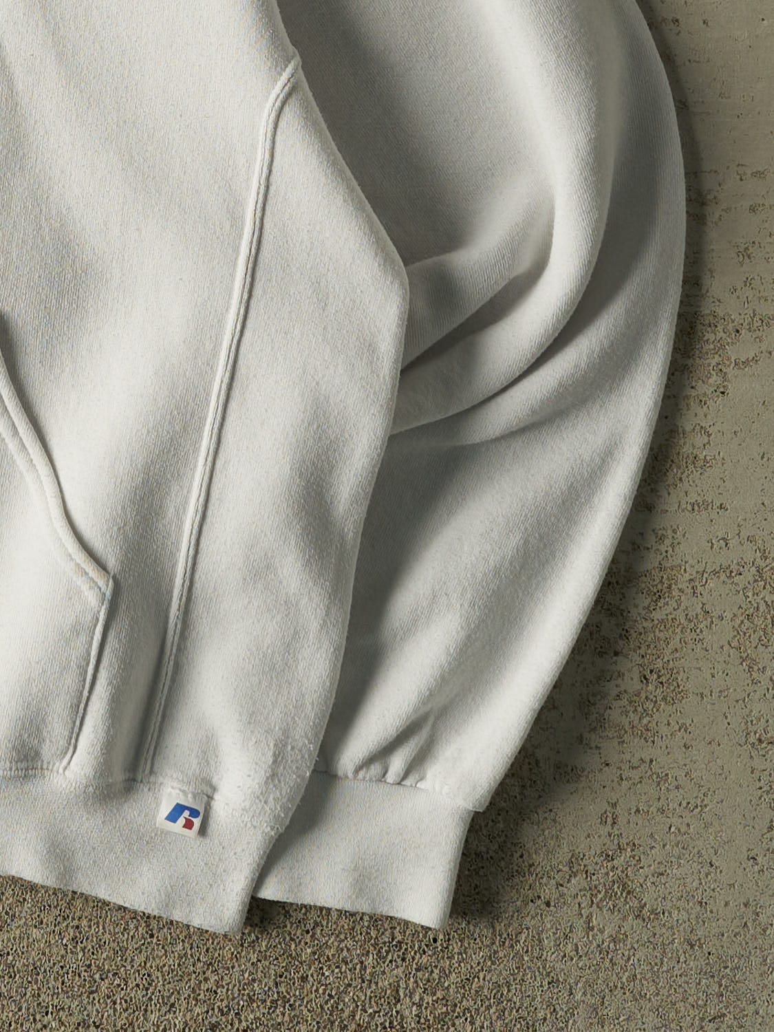 Vintage Y2K White Russell Athletic University of California Davis Hoodie (M/L)