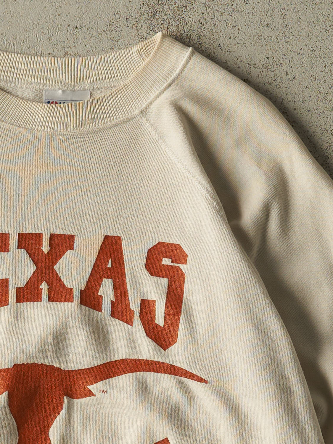 Vintage 84' Beige University of Texas Longhorns Crewneck (M/L)