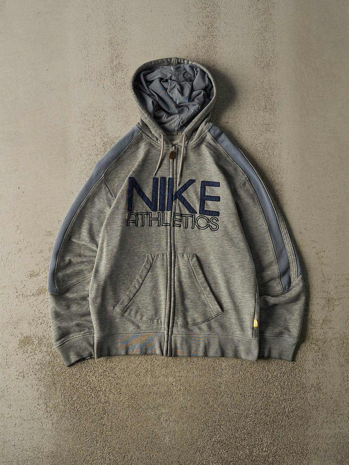 Vintage Y2K Grey Nike Athletics Zip Up Hoodie (S)