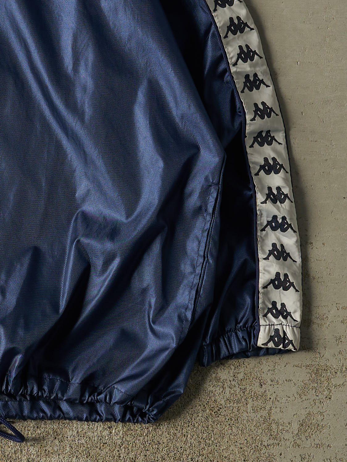 Vintage Y2K Navy Blue Kappa Windbreaker Jacket (XL)