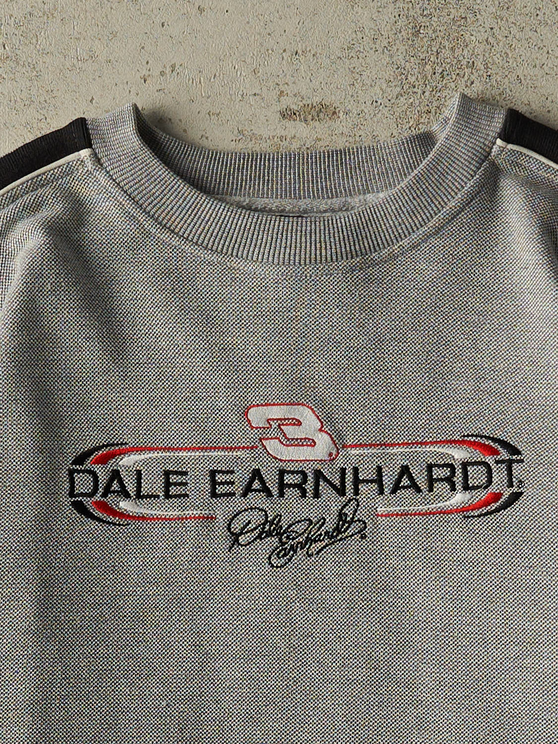 Vintage 90s Grey Dale Earnhardt Lightweight Textured Crewneck (M/L)