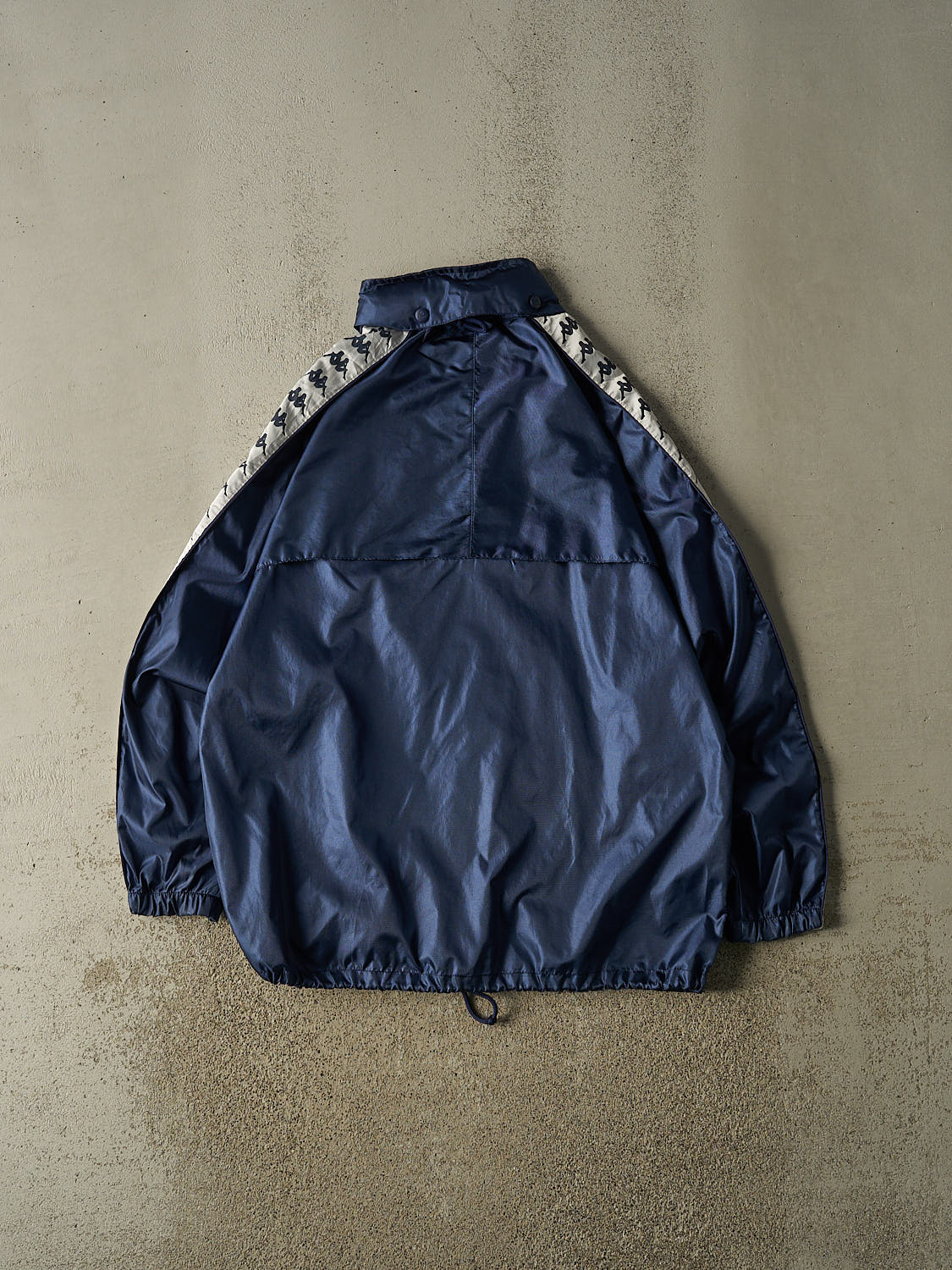 Vintage Y2K Navy Blue Kappa Windbreaker Jacket (XL)