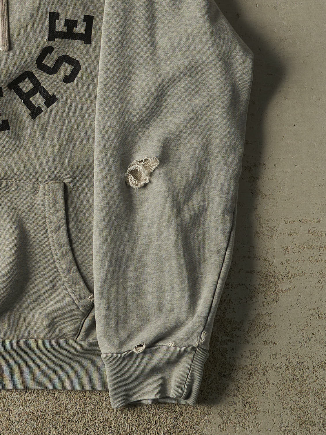 Vintage Y2K Grey Converse Logo Hoodie (XL)