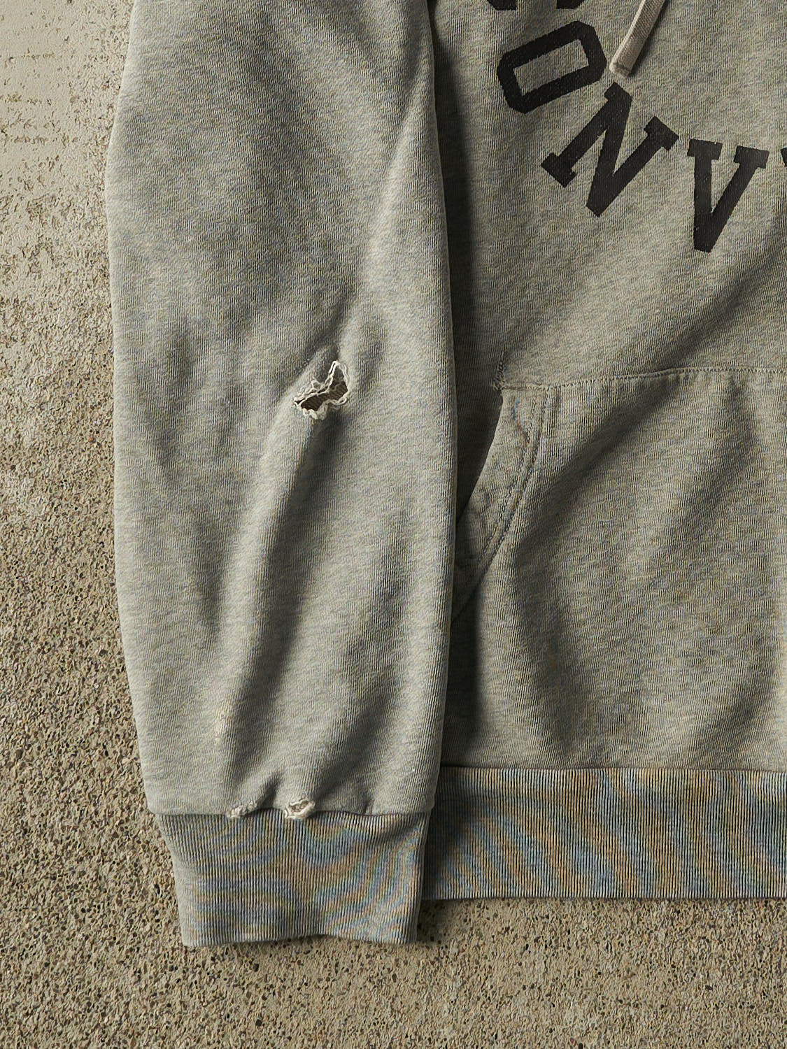 Vintage Y2K Grey Converse Logo Hoodie (XL)