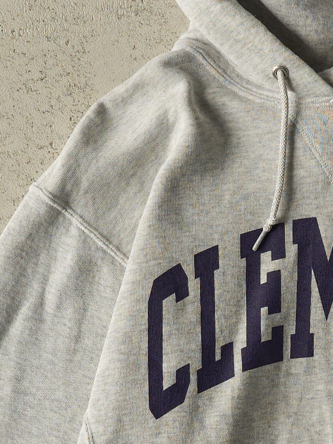 Vintage Y2K Heather Grey Russell Athletic Clemson Hoodie (M)
