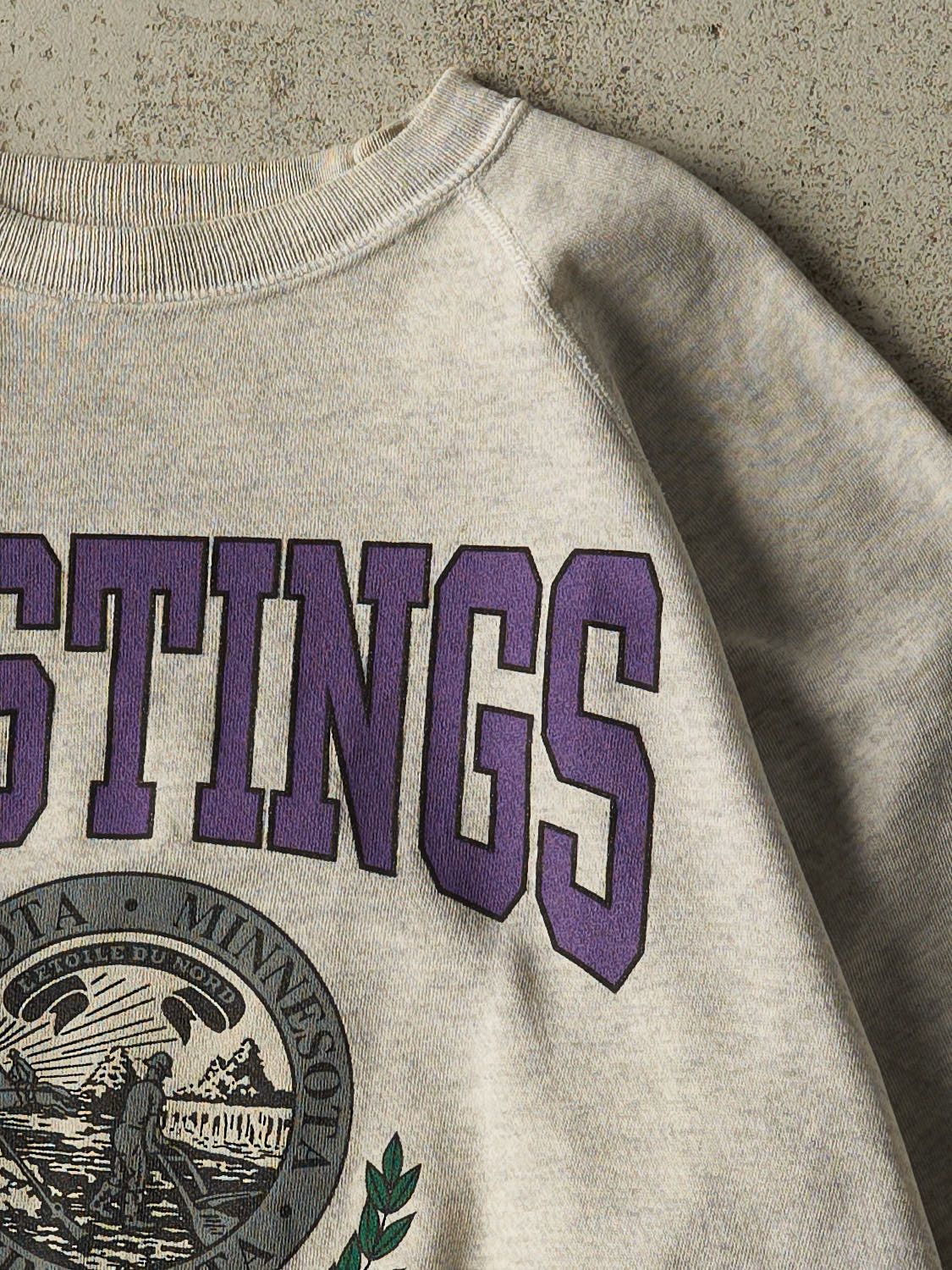 Vintage 92' Heather Grey Hastings Minnesota Crewneck (M)