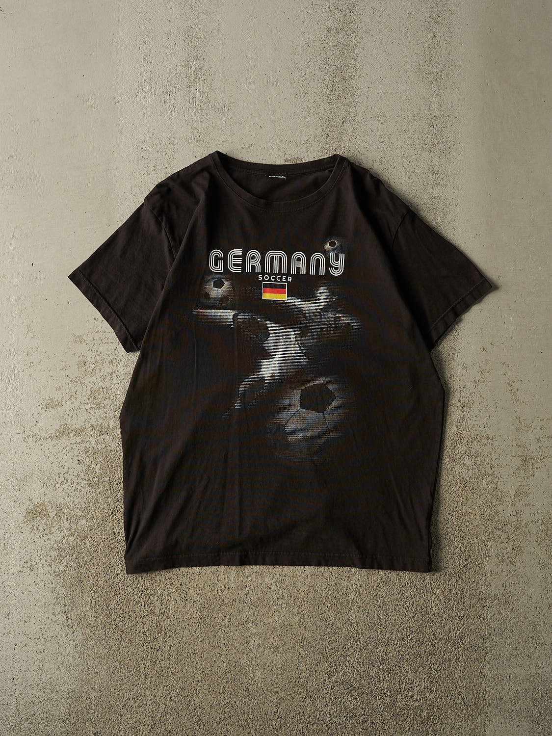 Vintage Y2K Black Germany National Soccer Tee (L/XL)