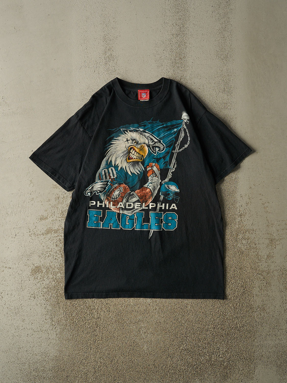 Vintage Y2K Black Philadelphia Eagles Tee (XL/XXL)