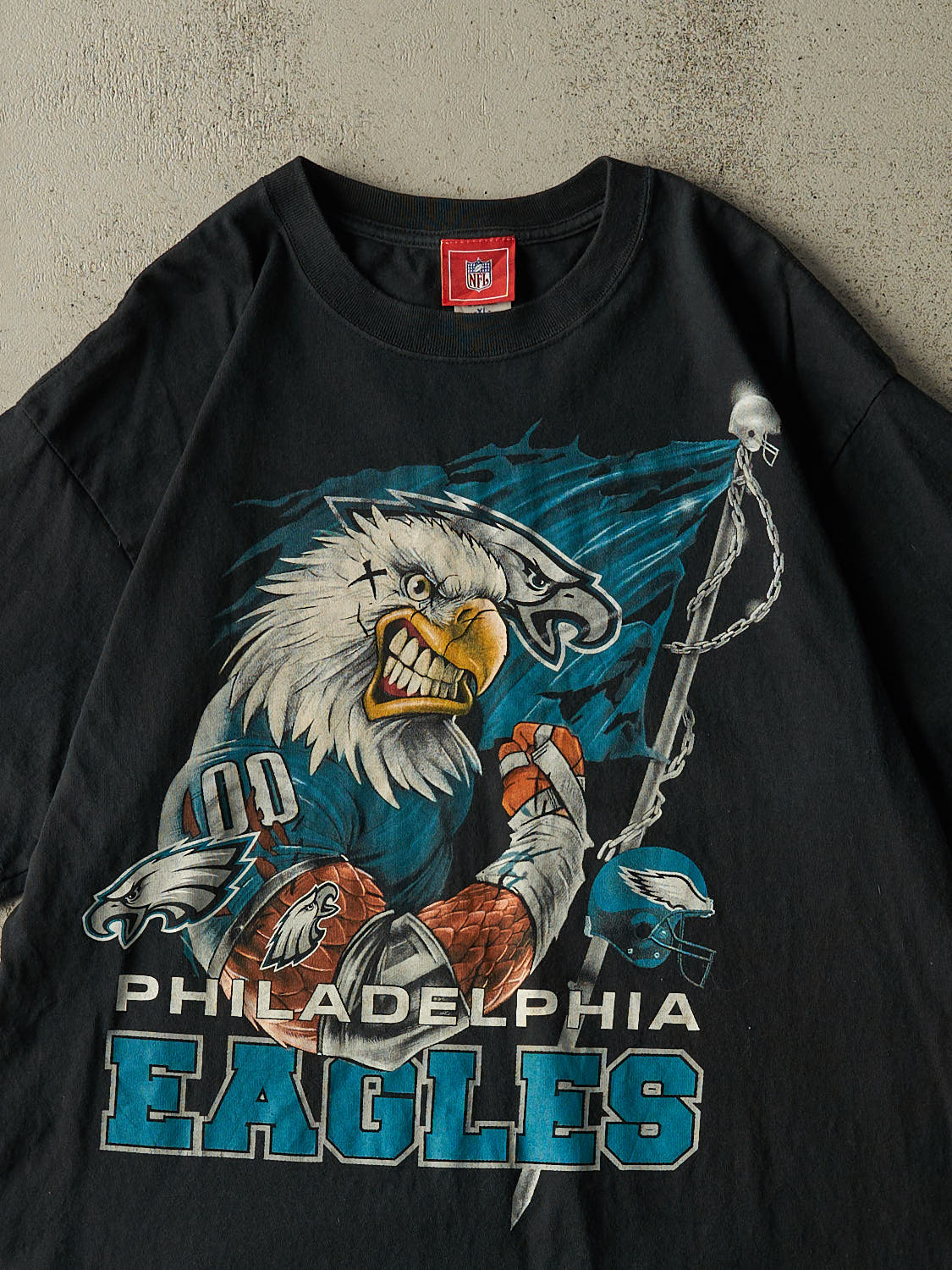 Vintage Y2K Black Philadelphia Eagles Tee (XL/XXL)