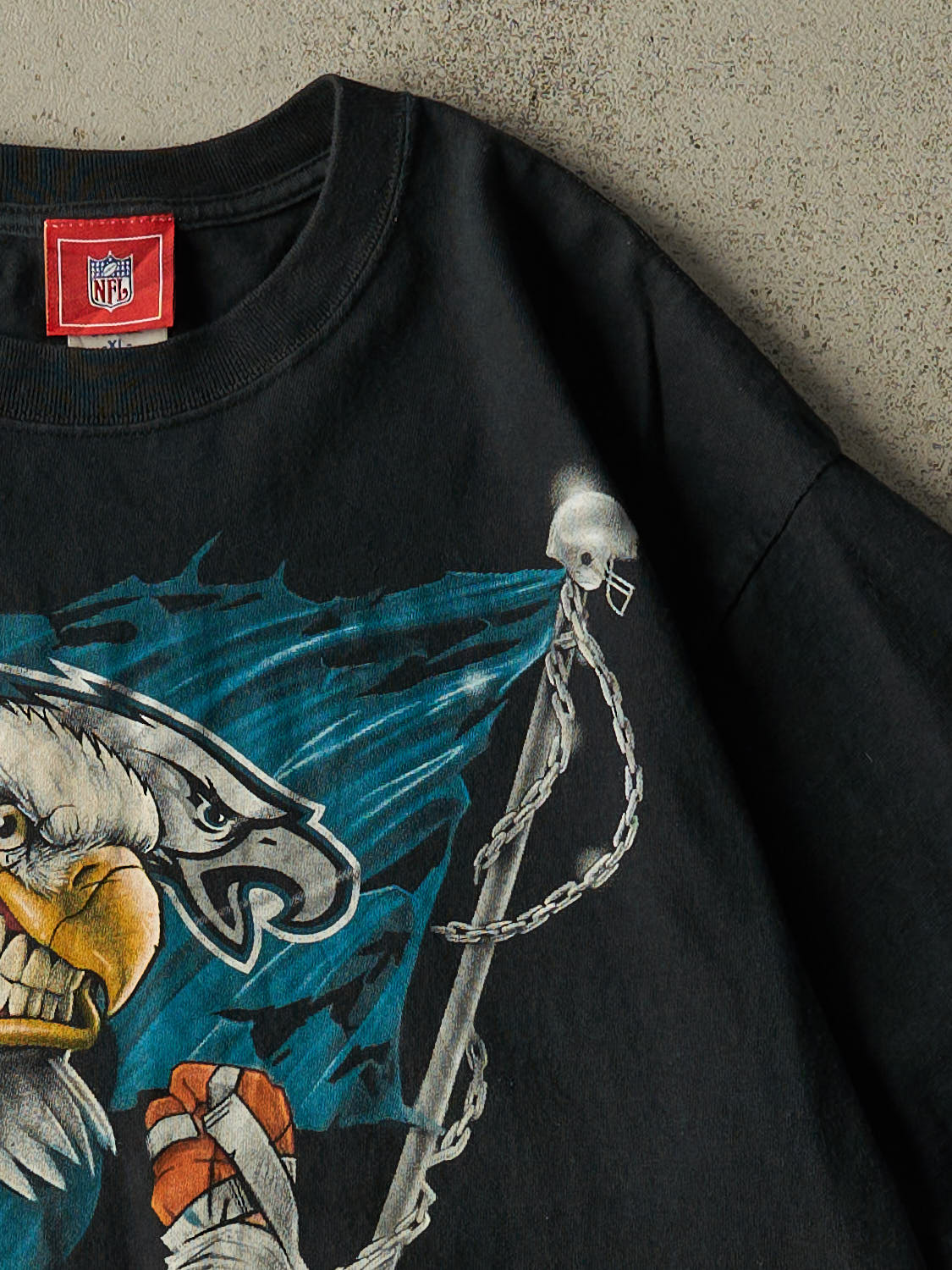 Vintage Y2K Black Philadelphia Eagles Tee (XL/XXL)