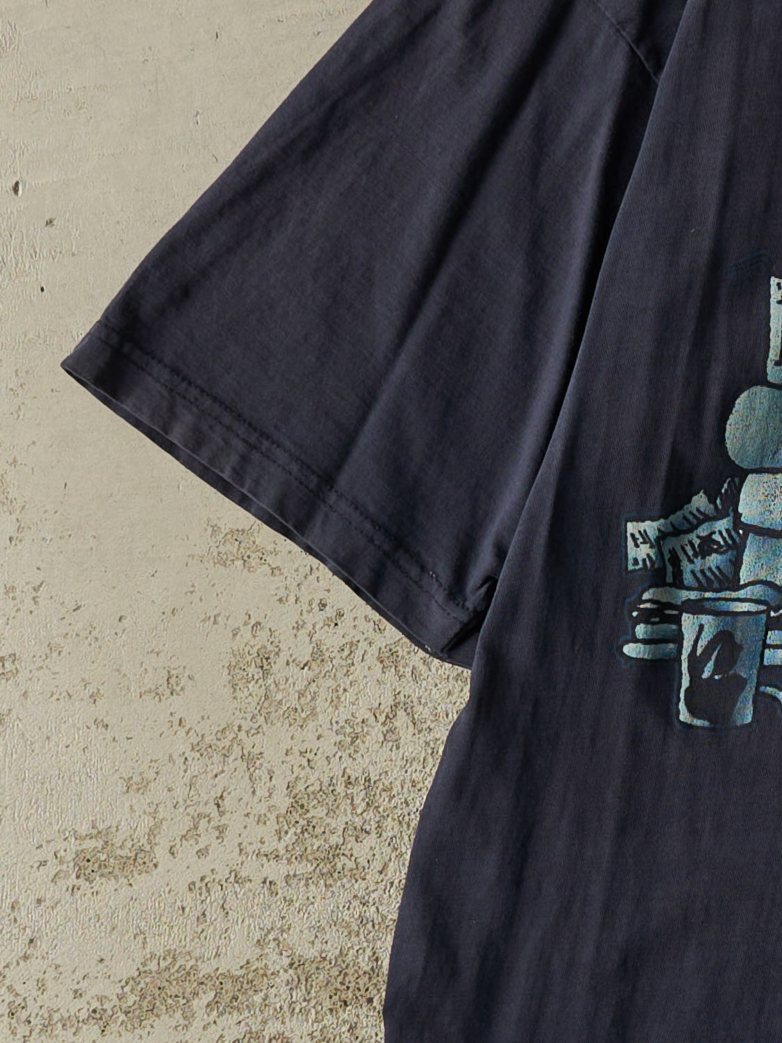 Vintage 90s Navy Blue Snoopy Football Tee (XL)