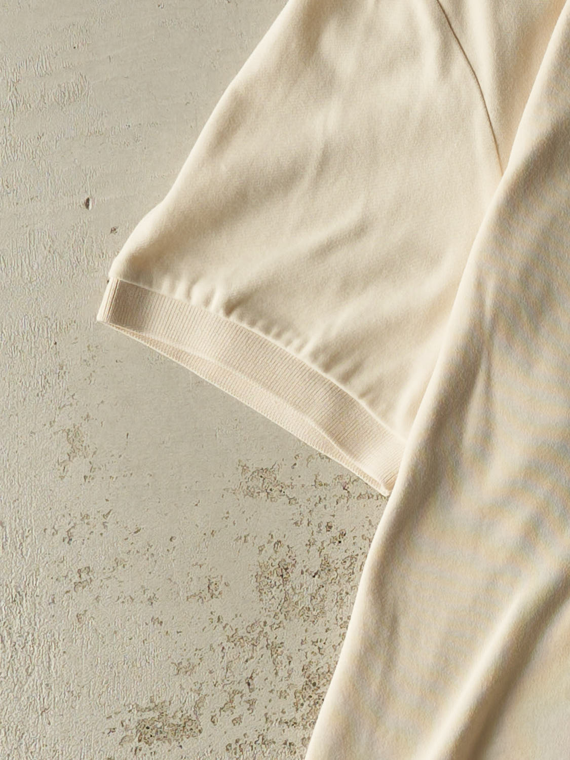 Vintage 90s Beige Polo Quarter Button Tee (XL/XXL)