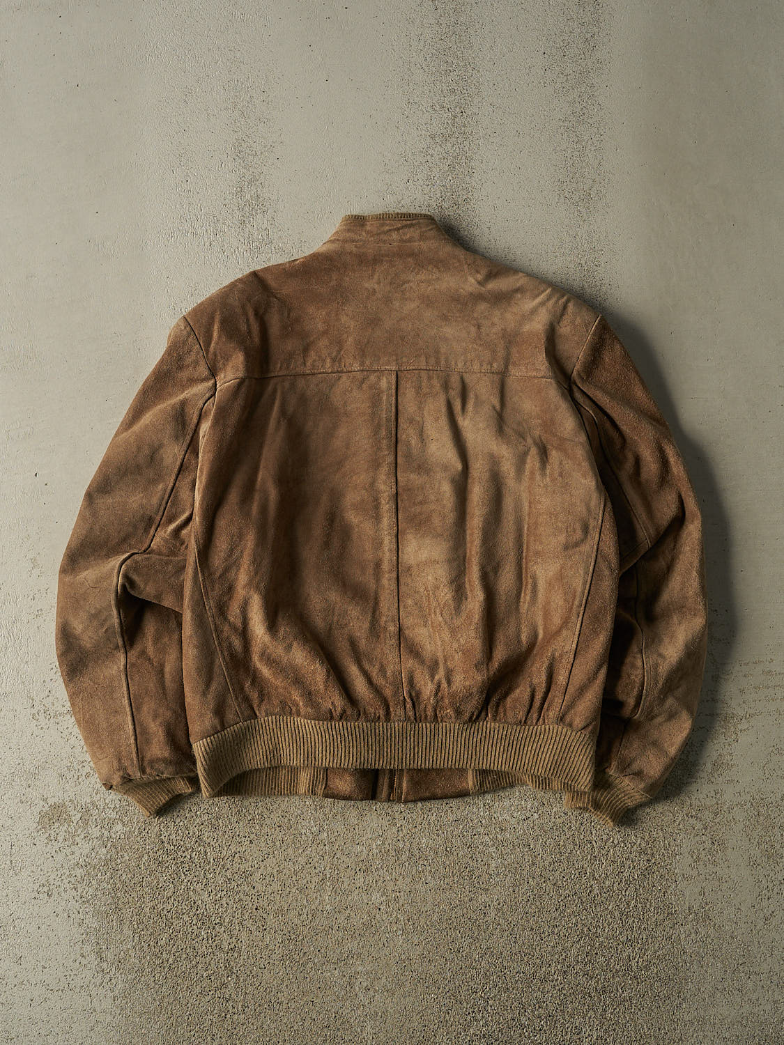Vintage 80s Brown Michael Charles Suede Bomber Jacket (L/XL)