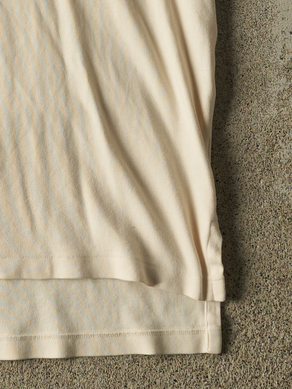 Vintage 90s Beige Polo Quarter Button Tee (XL/XXL)