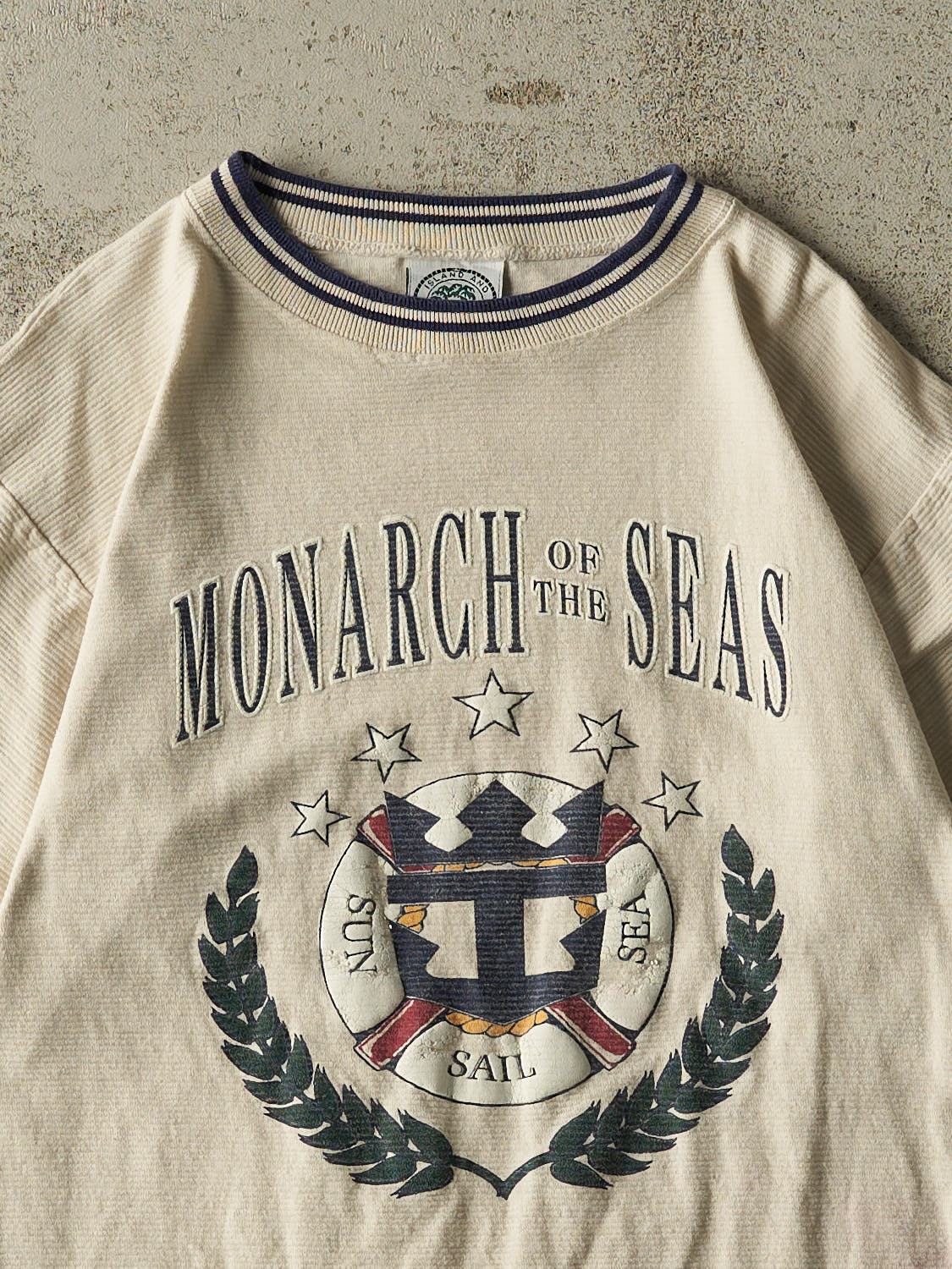 Vintage 90s Beige Monarch of the Sea's Tee (M)